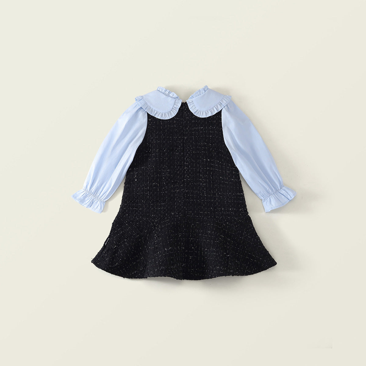 Toddler Girl’s Tweed Contrast Collar Dress -K6115921