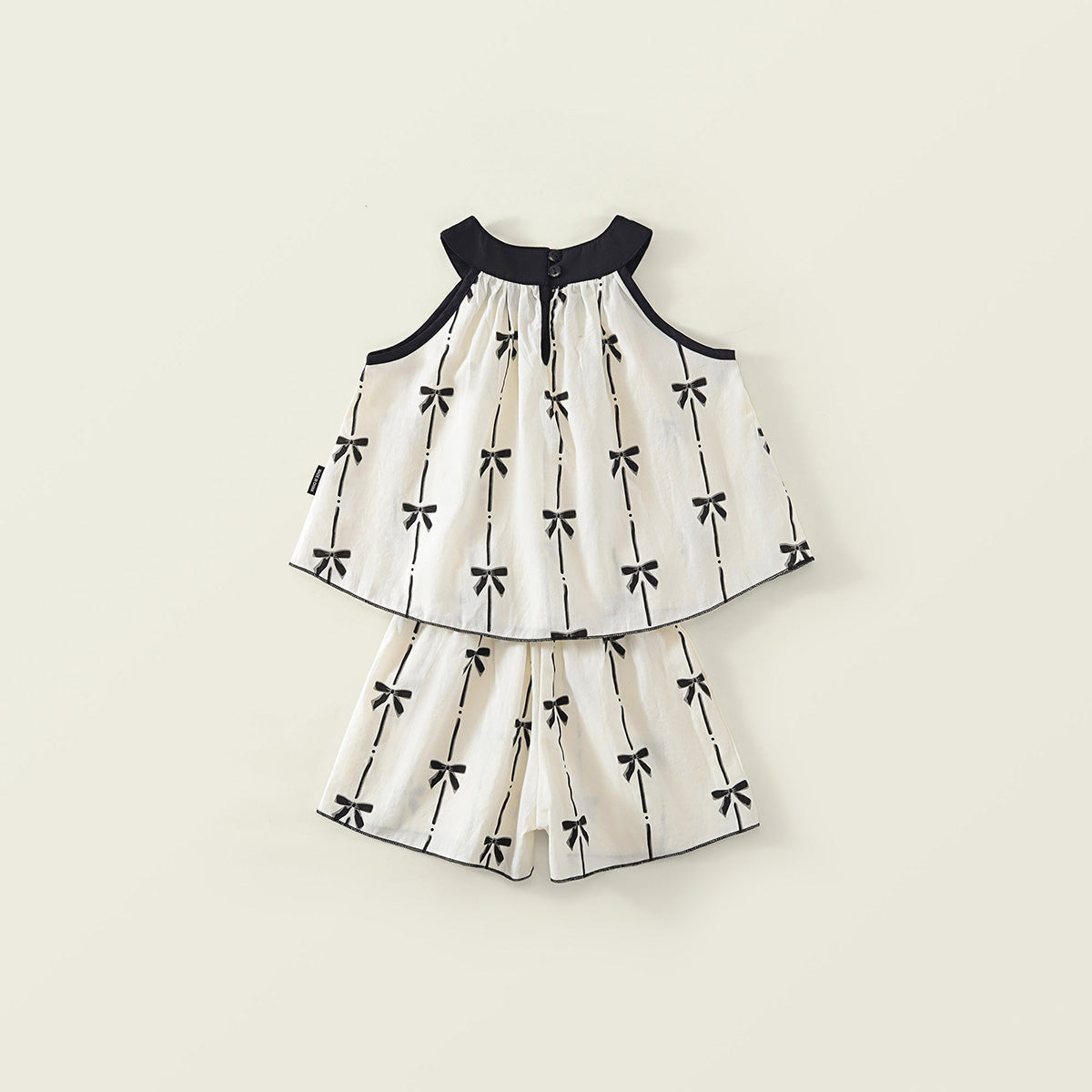 Girl's Striped Bowknot Pattern Set -K6125969
