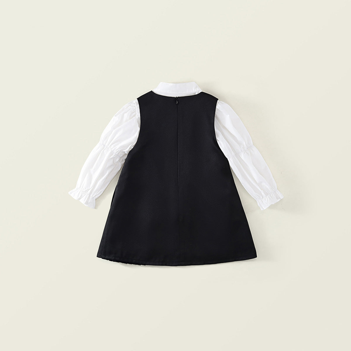Toddler Girl’s Preppy Two-Piece Dress Set-K6115987/K6115994