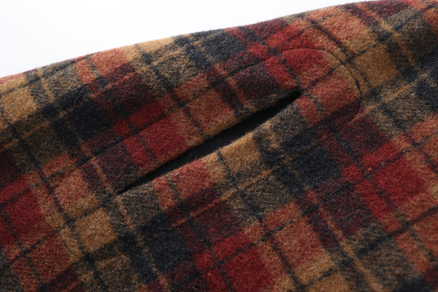 Girls Thick Hooded Plaid Coat