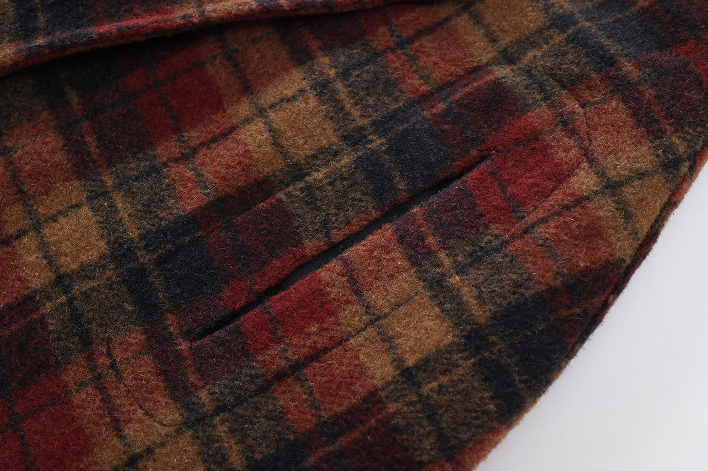 Girls Thick Hooded Plaid Coat