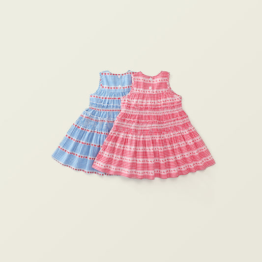 Girls Sweet Strawberry Print Sleeveless Dress