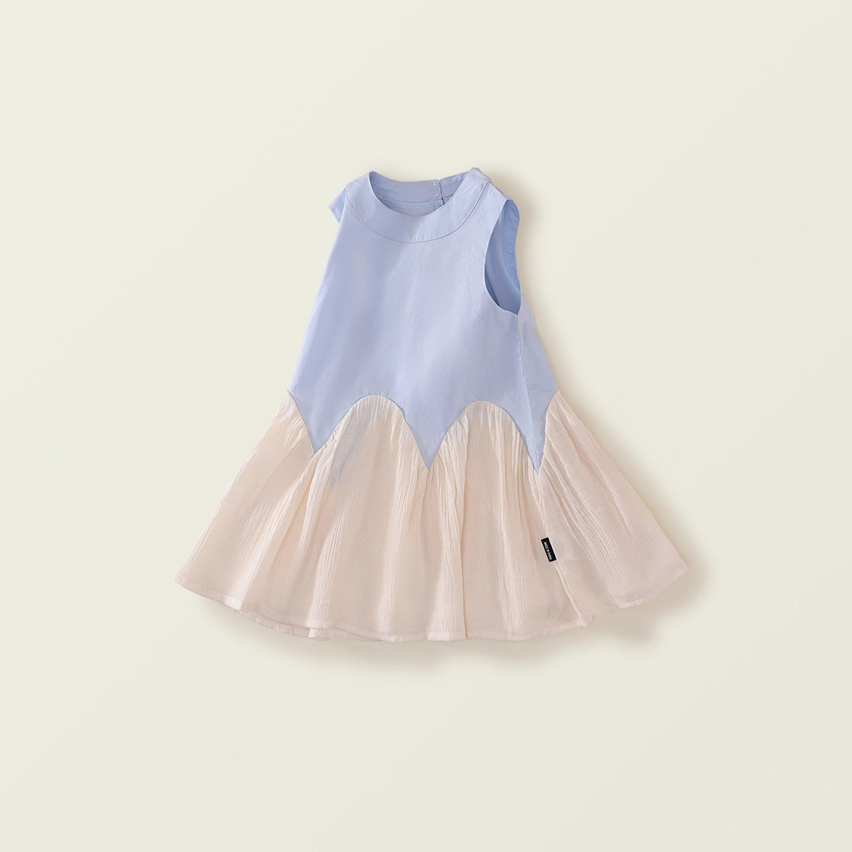 Girls' Korean-Style Patchwork Sleeveless Dress