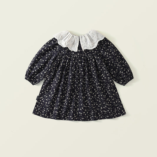 Girl's Vintage Floral Dress