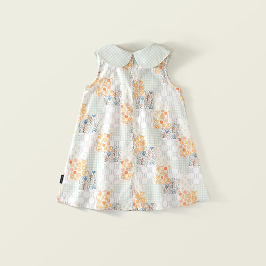 Girl's Sleeveless Lapel Dress