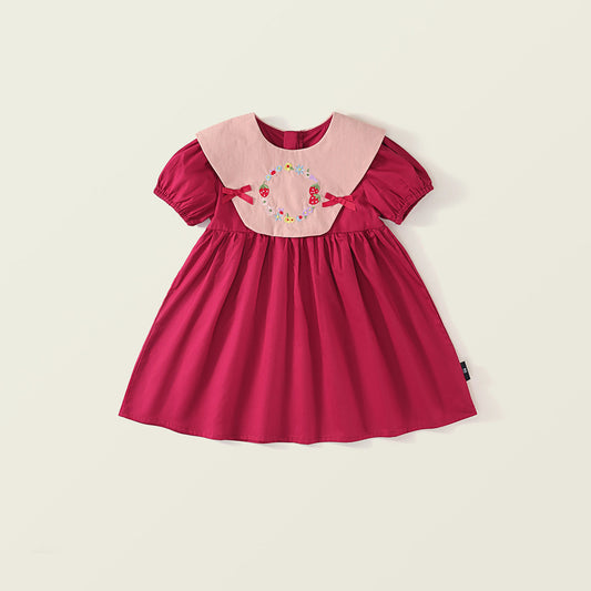 Girl's French Retro Embroidered Dress