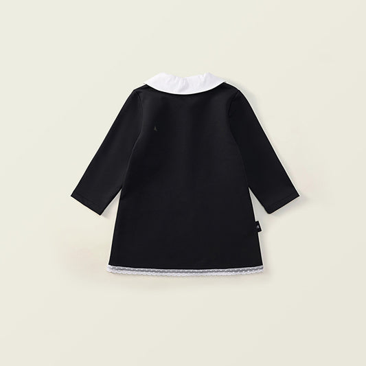 Girl's Tweed Long Sleeve Dress