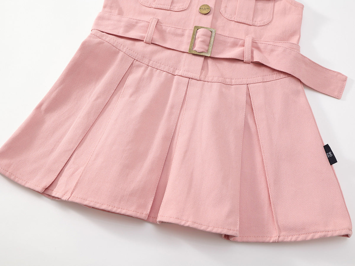 Girl's Pink Utility Sundress