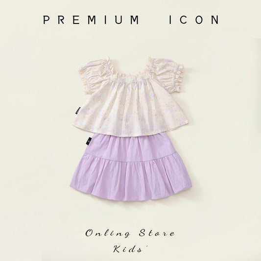 Girl's Floral Two-Piece Set