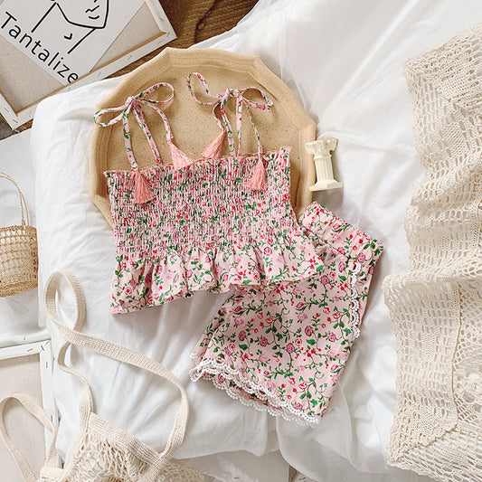 Girls Floral Two-Piece Set