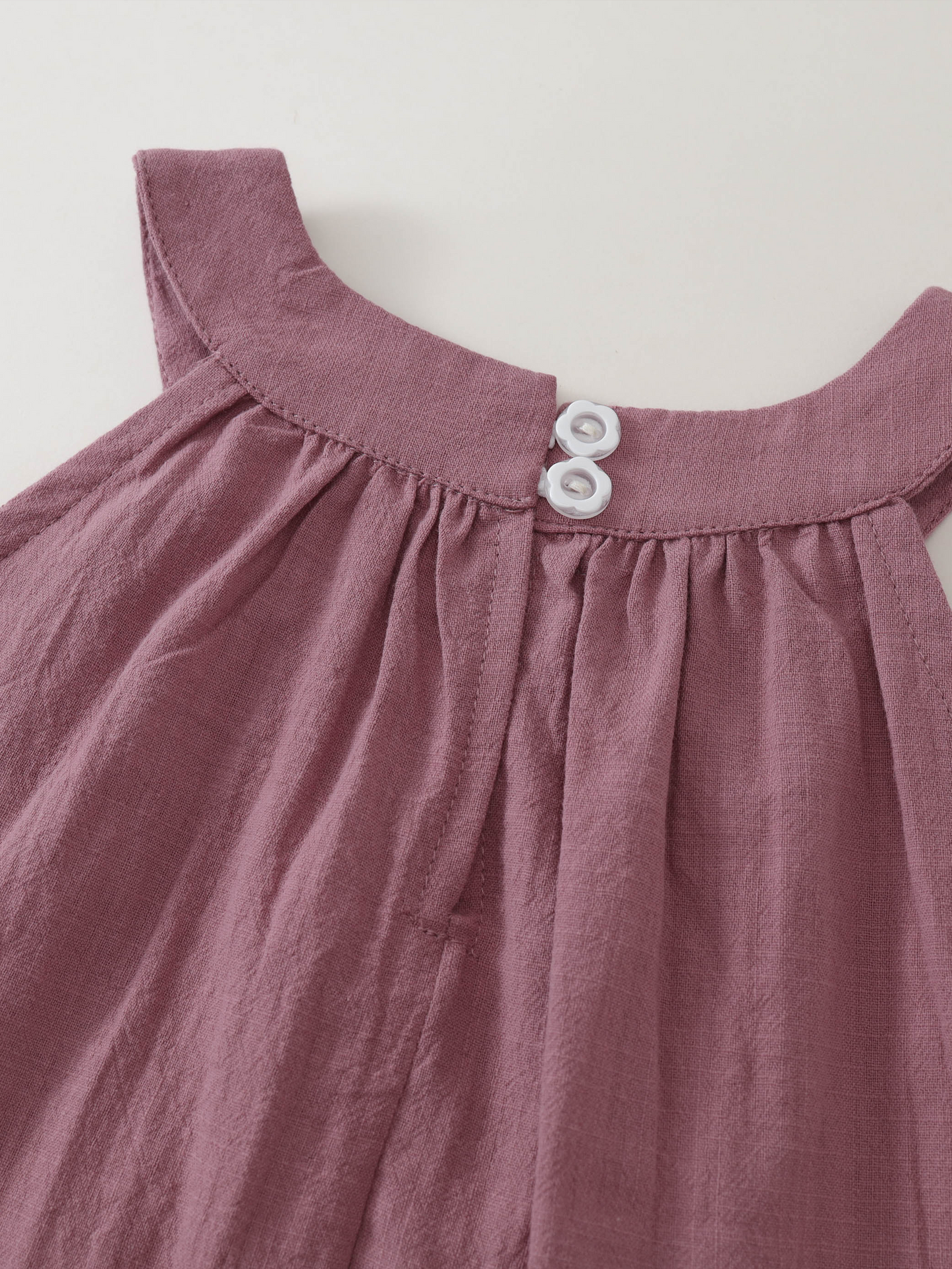 Girls' Dusty Rose Halter Top & Ruffle Shorts Set-K6126155
