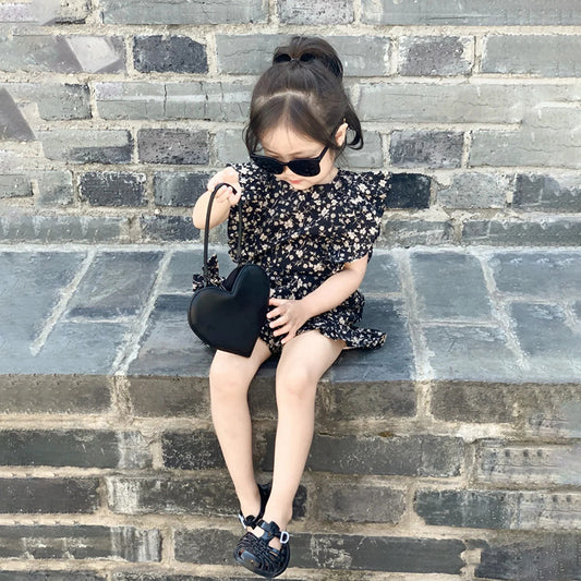 Girl's Korean-Style Ruffle Sleeveless Top Two-Piece Set
