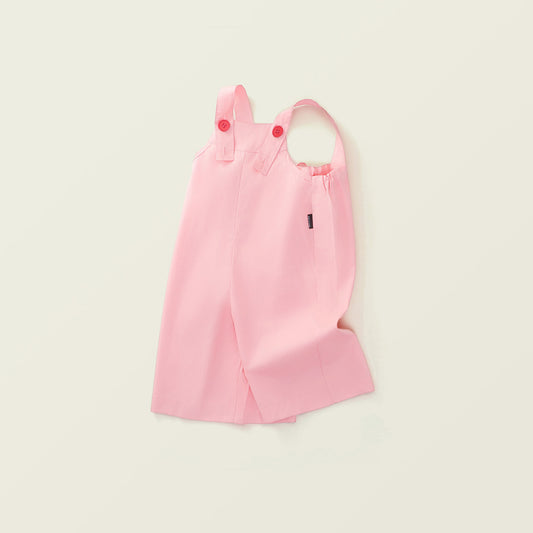 Girl's Pink Suspender Jumpsuit