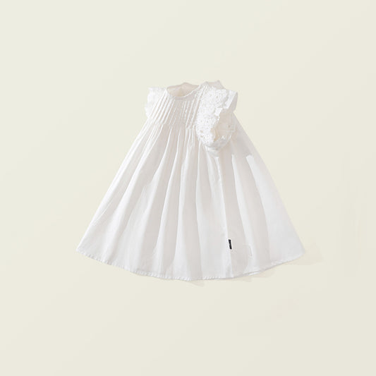 Girl's French Lace Sleeveless Princess Dress