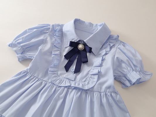Girl's Kids Light Blue Preppy Dress - K6126026