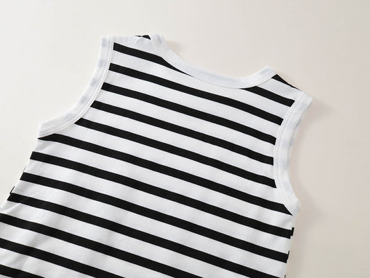 Toddler Girl Striped Sleeveless Dress -K6126096