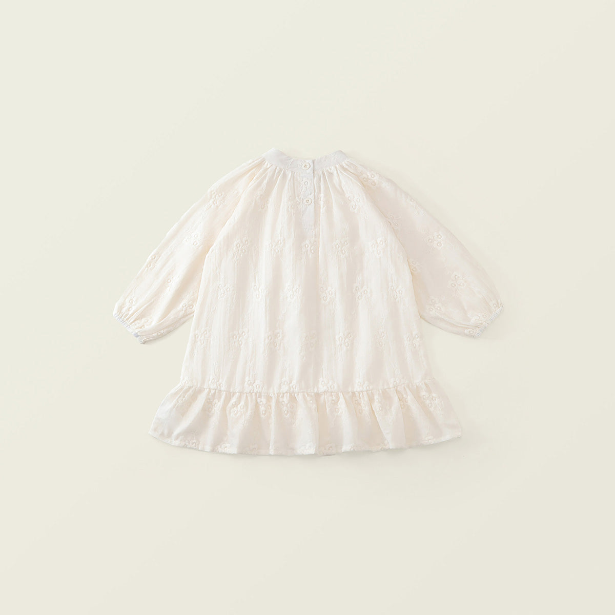 Girls' Floral Embroidered Ruffle Dress -K6136098