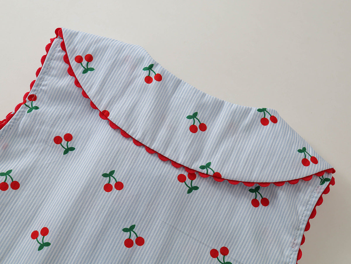 Girls' Cherry Print Sleeveless Dress - K6126150