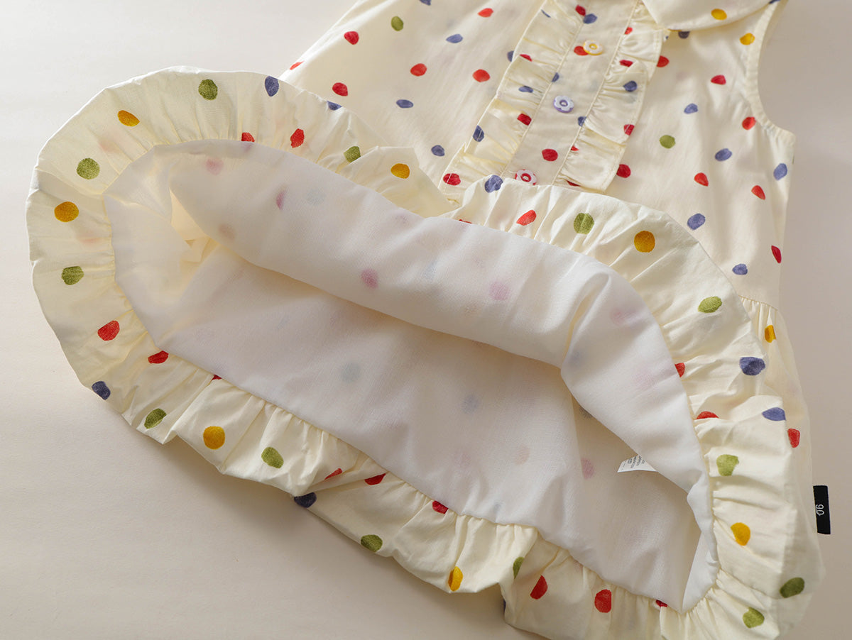 Sleeveless Peter Pan Collar Toddler Dress -K6126038