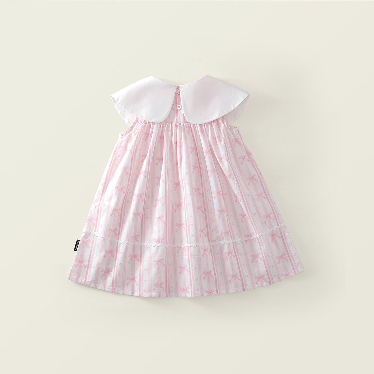 Girl's Kids Pink Striped Bow Dress -K6126016