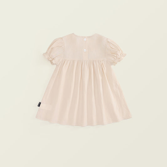 Girls French Embroidered Floral Dress