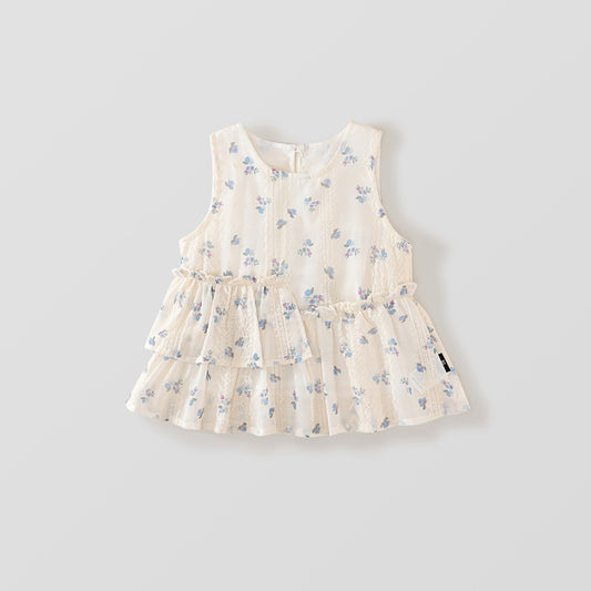 Girl's Lace Embroidered Sleeveless Vest Top