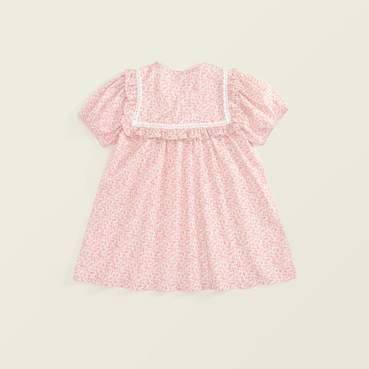 Girls' Summer Floral Cotton Dress