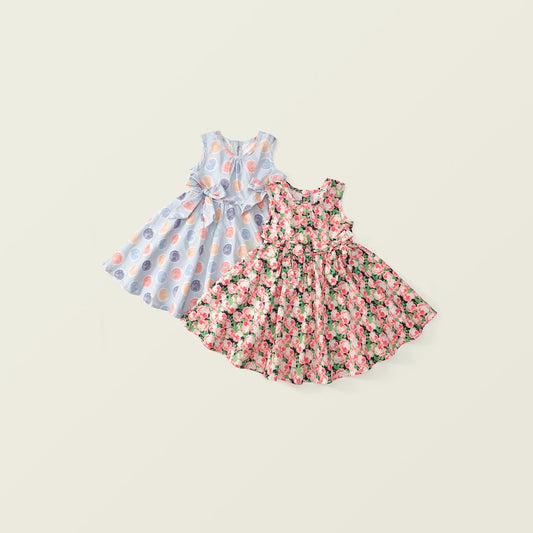 Girls Sleeveless Floral Dress