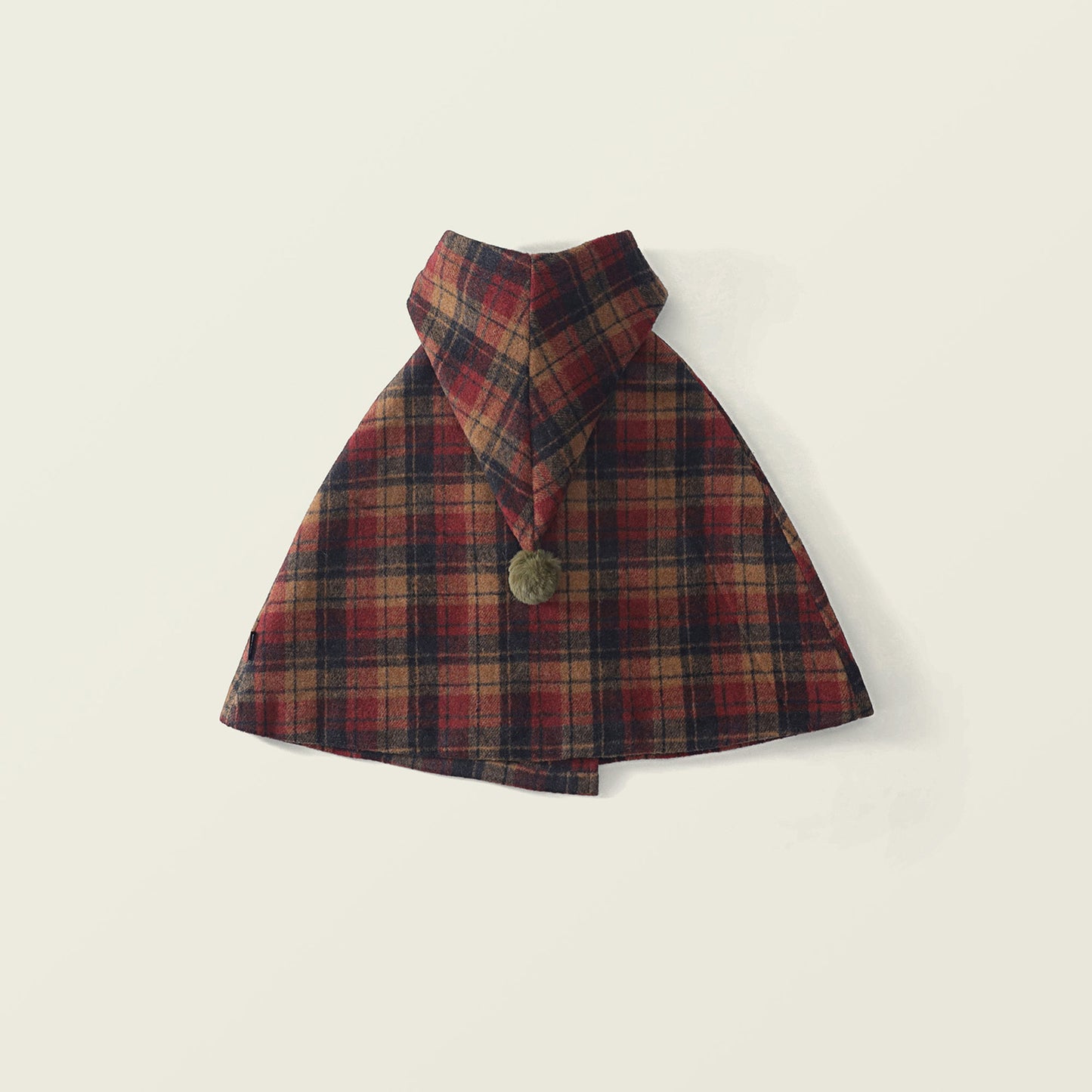 Girls Thick Hooded Plaid Coat