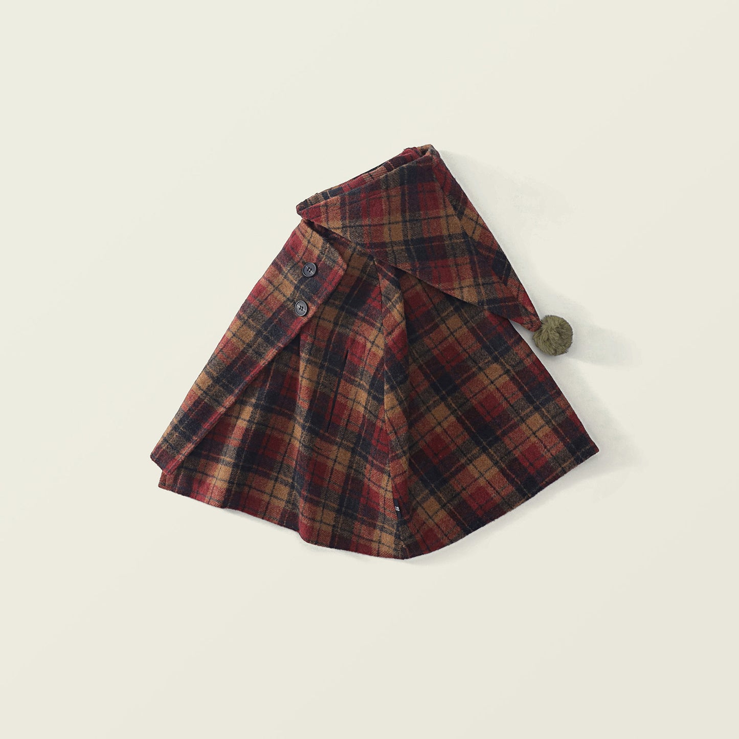 Girls Thick Hooded Plaid Coat