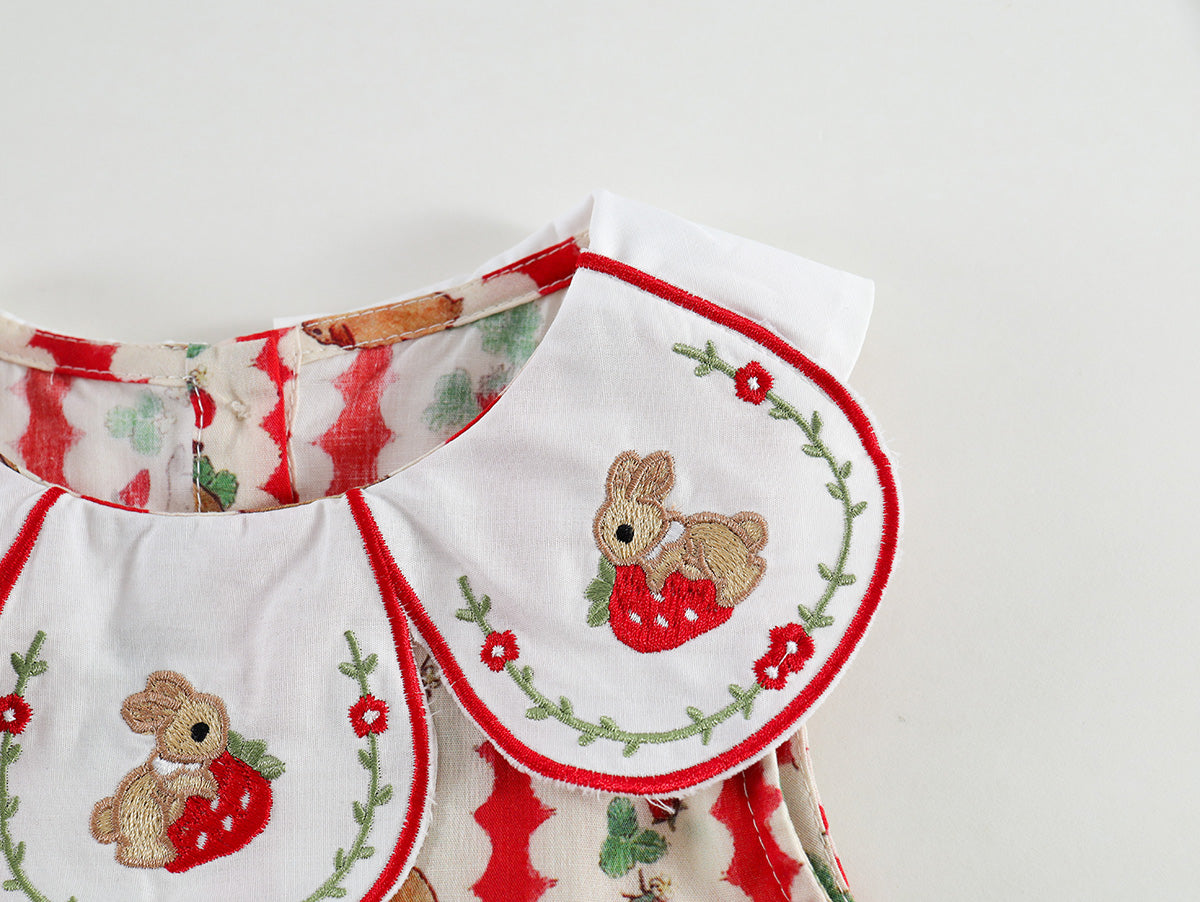 Bunny & Strawberry Print Dress - K6125957