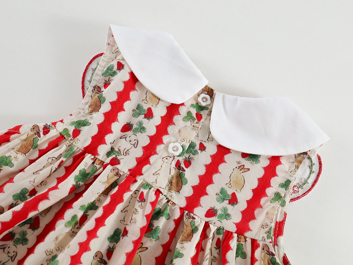 Bunny & Strawberry Print Dress - K6125957
