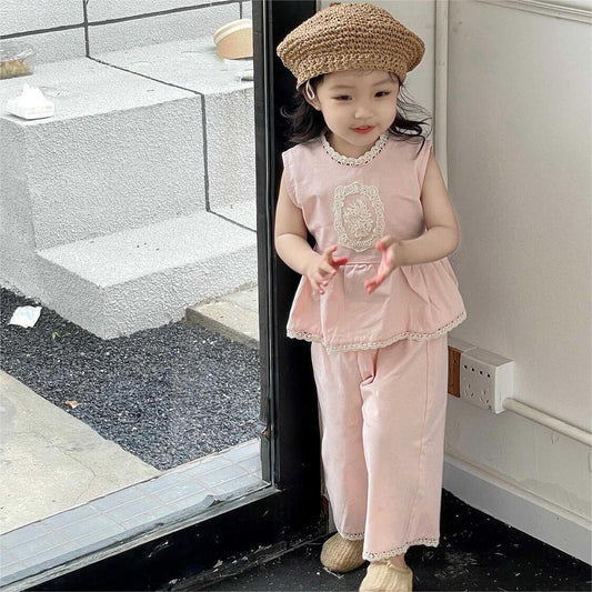 Girls Sweet Pink Summer Set