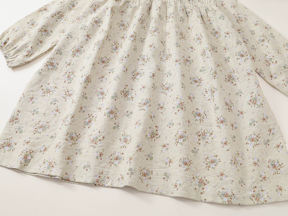Girls' Floral Smocked Dress & Scrunchie Set -K6136282