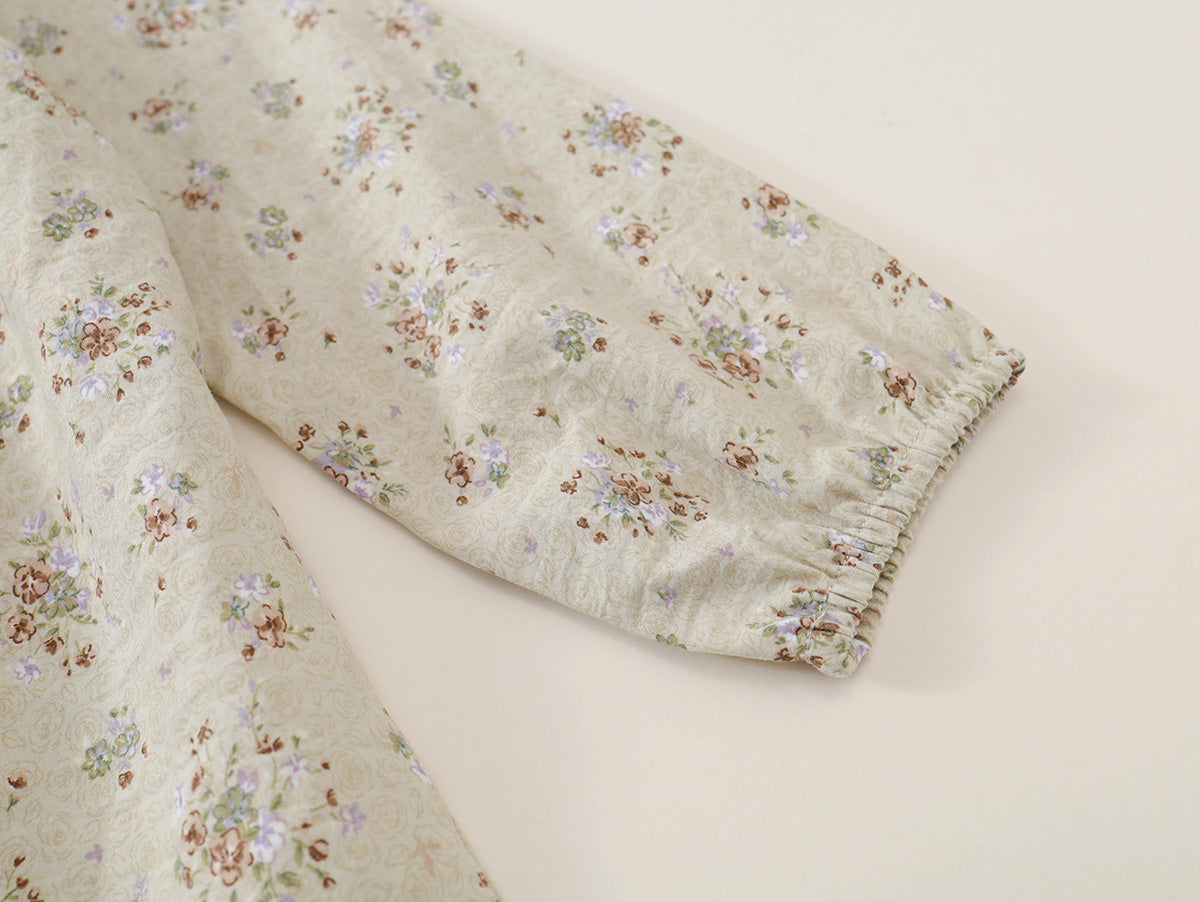 Girls' Floral Smocked Dress & Scrunchie Set -K6136282