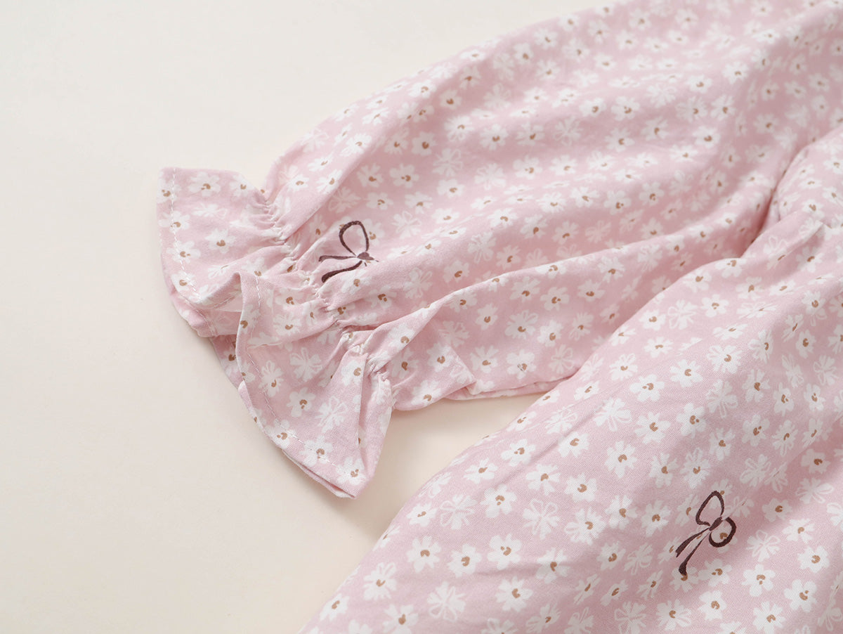 Girls' Floral Bow Dress & Scrunchie Set - K6136260