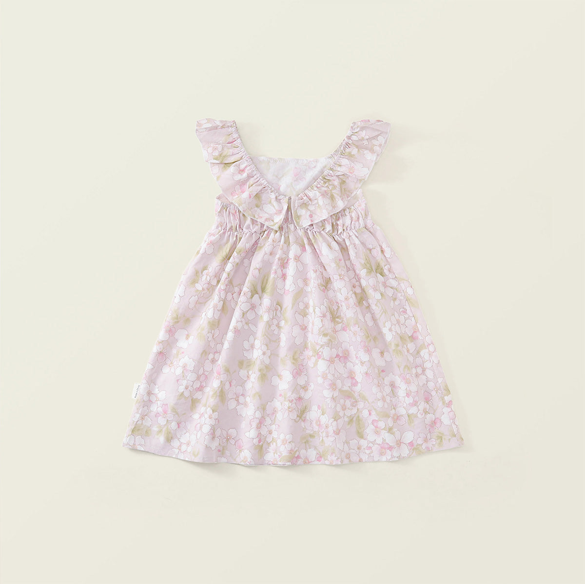 Girls' Floral Ruffle-Shoulder Summer Dress -K6126297