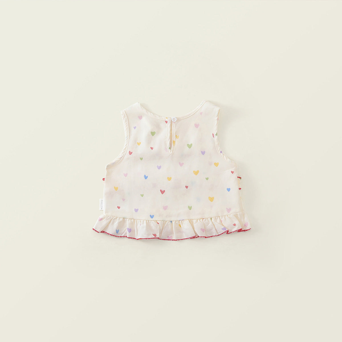 Girls' Heart Print Ruffle Top & Skirt Set-K6126287