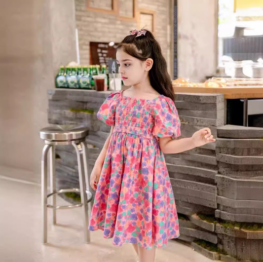 Girls Floral Princess Dress