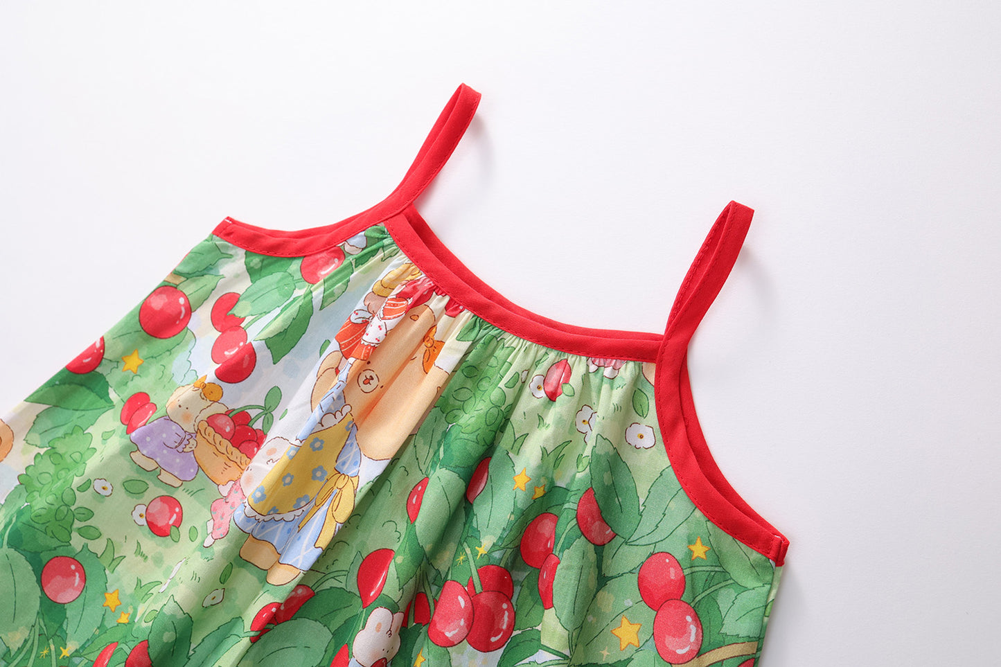 Girls' Sweet Rabbit Print Sleeveless Sundress