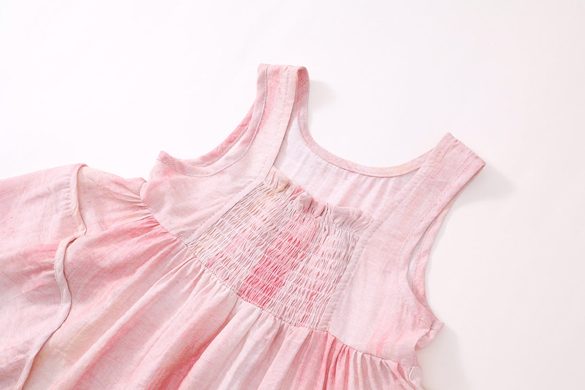 Girls Tie-Dye Sleeveless Summer Dress