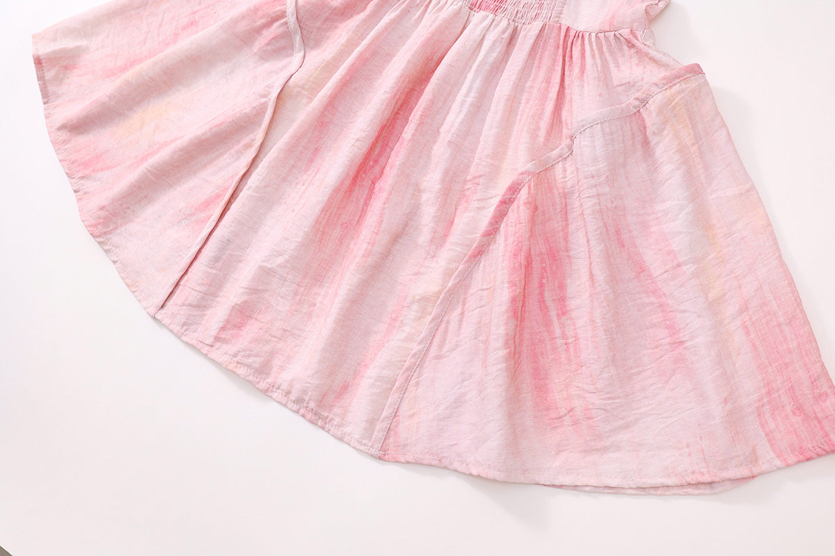 Girls Tie-Dye Sleeveless Summer Dress