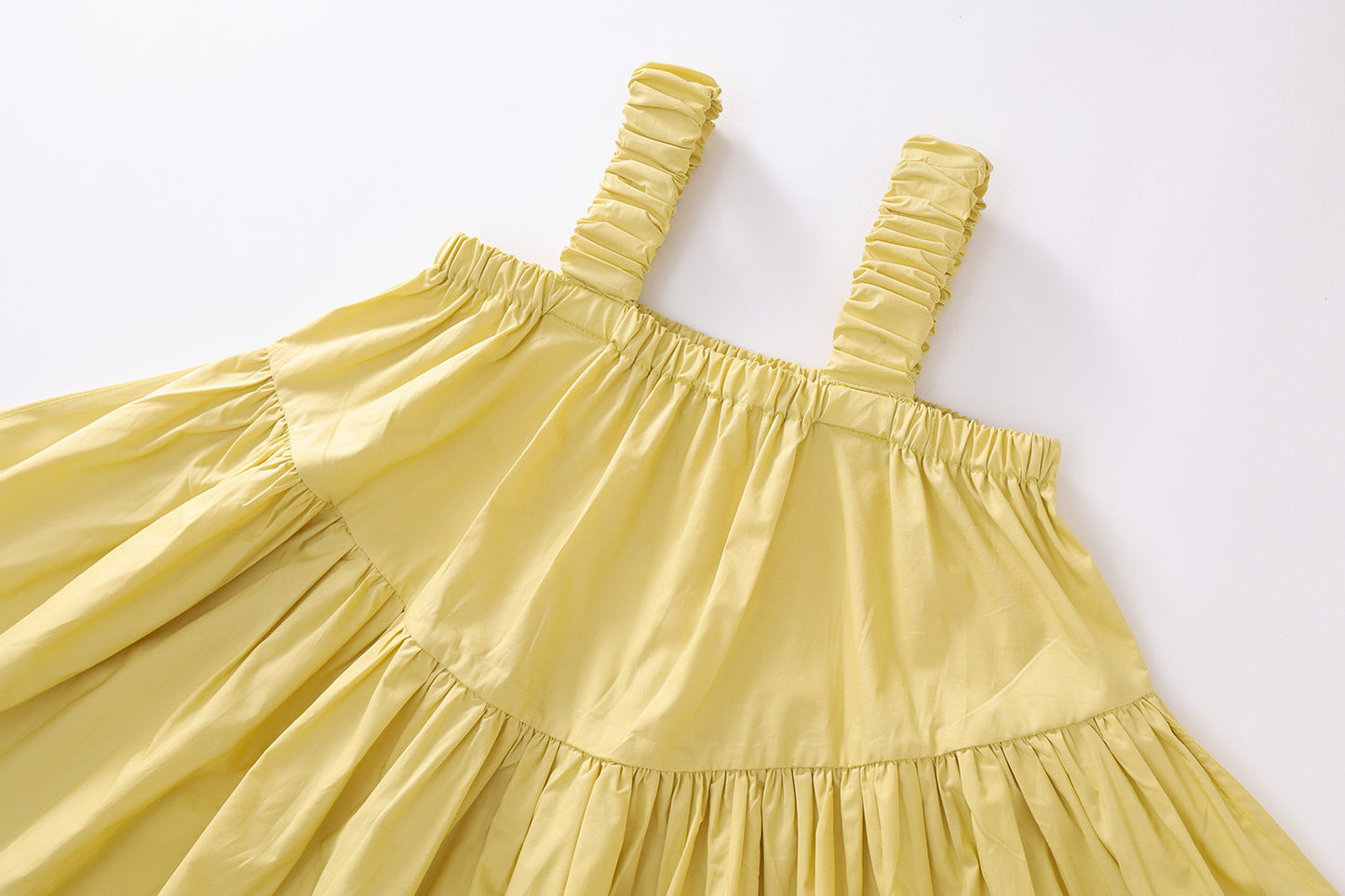 Girls' Solid Color Cotton Tank Dress