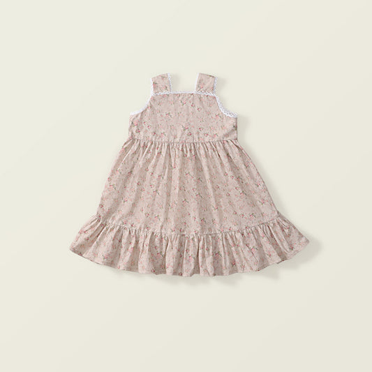 Girls French Lace Trim Dress