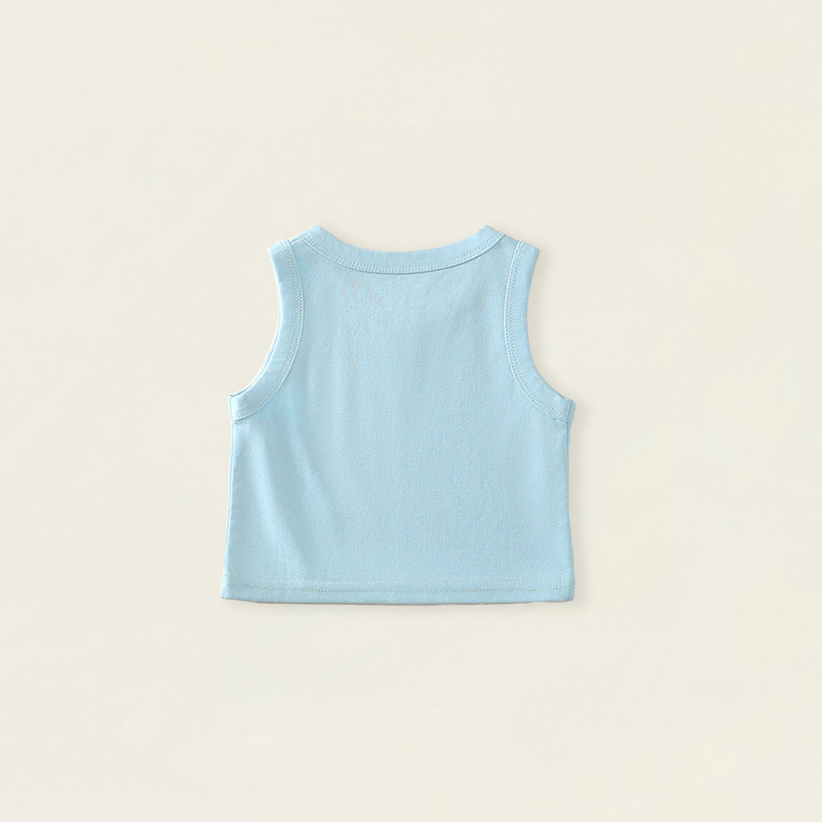Girls' Solid Color Ribbed Tank Top -K6126380