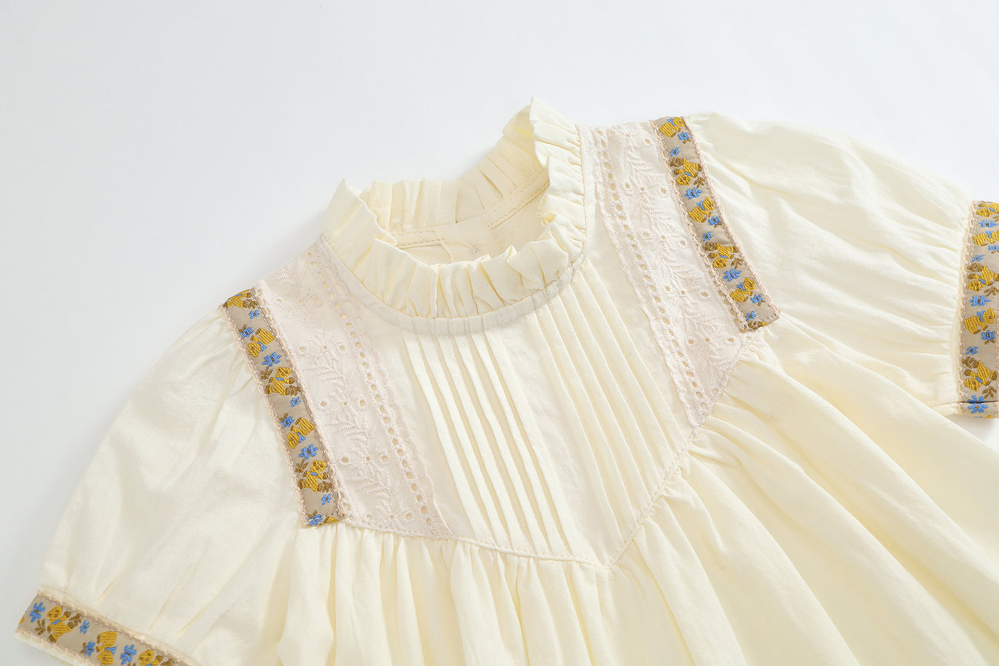 Girls' Royal Lace Embroidered Dress