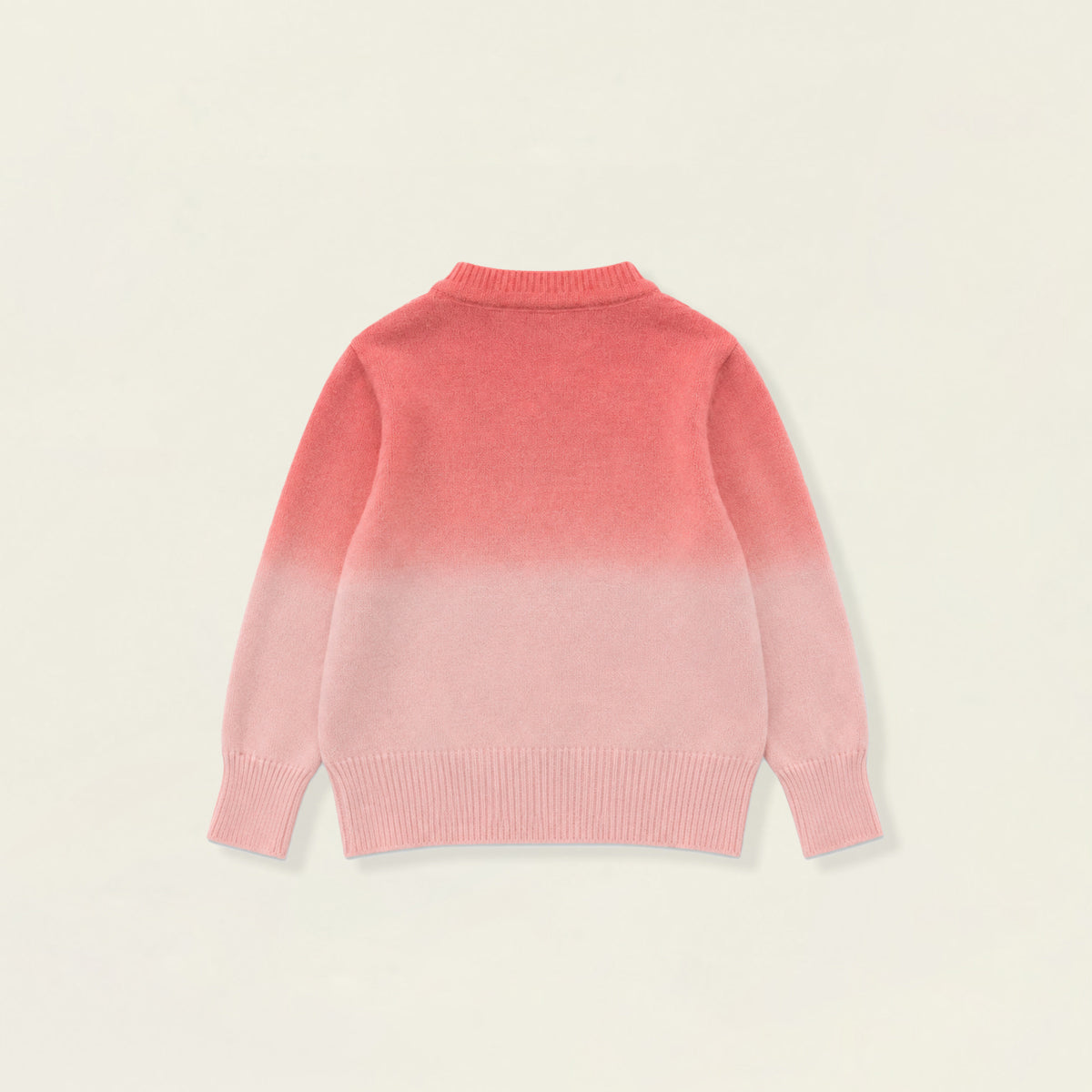 Girls' Pink Ombre Knit Cardigan with Gold Buttons -5007