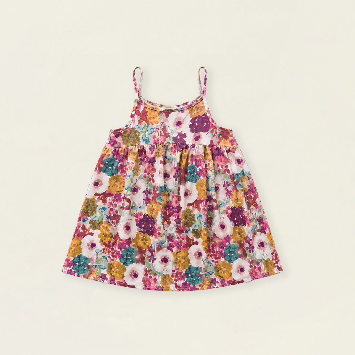 Girls' Vibrant Floral Camisole Dress -K6126360