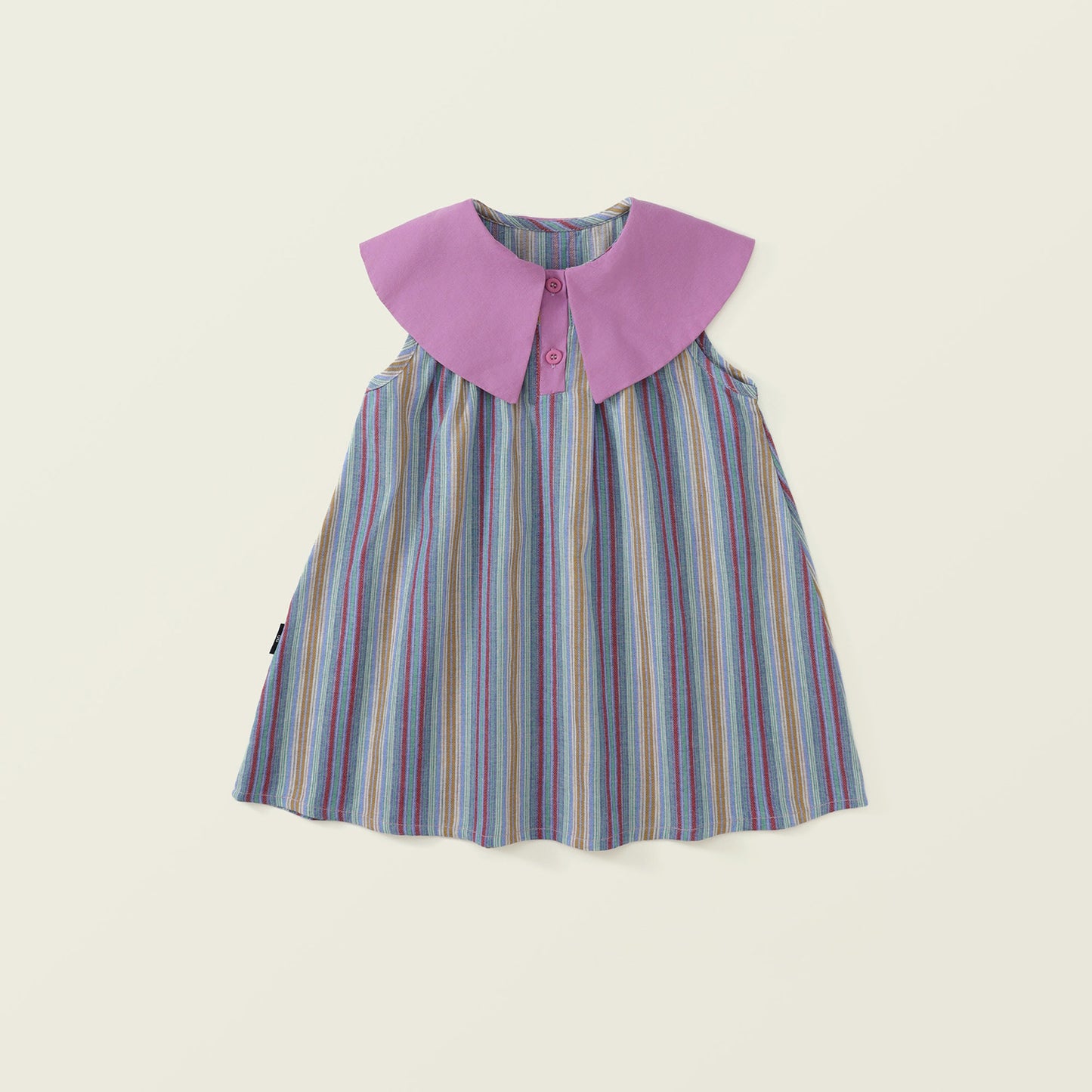 Girls' Striped Sleeveless Dress