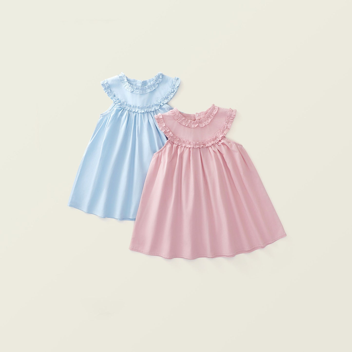 Girl's Sweet Sleeveless Ruffle Dress